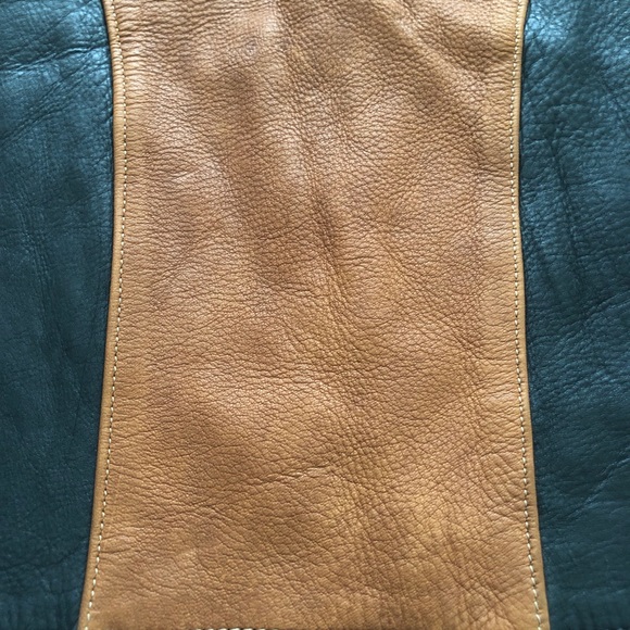 Vintage Made in USA Trim Leathers Black and Brown Biker Vest Blush Size Small - Picture 12 of 13